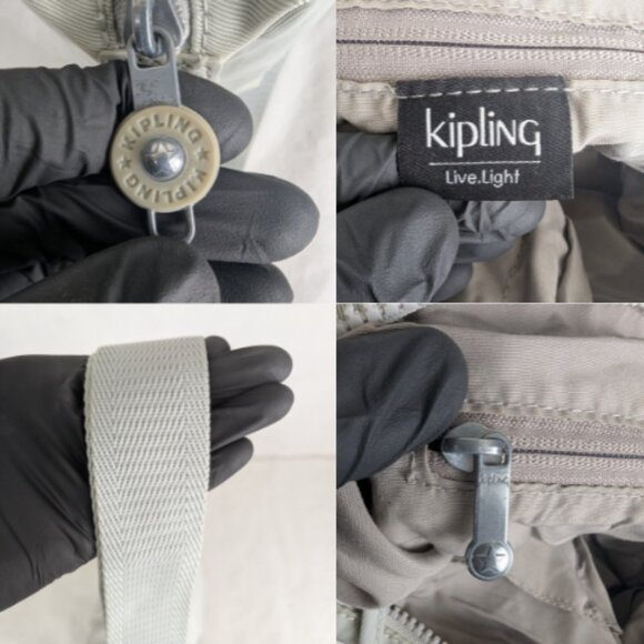 KIPLING Gray Large Bag Polyester with Removable Shoulder Strap . - Picture 4 of 16